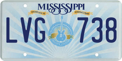 MS license plate LVG738