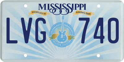 MS license plate LVG740