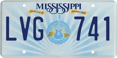 MS license plate LVG741