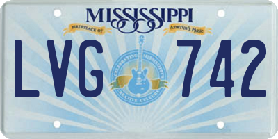 MS license plate LVG742
