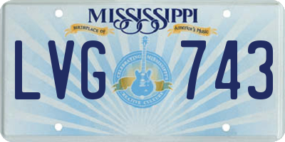 MS license plate LVG743