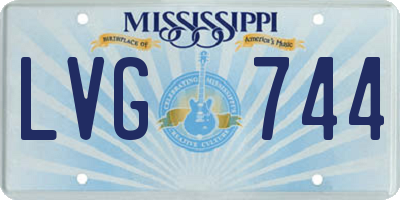 MS license plate LVG744