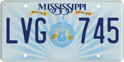 MS license plate LVG745
