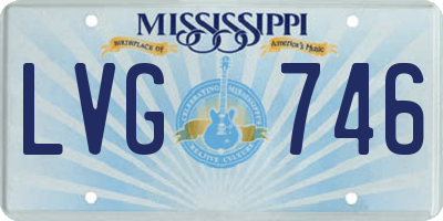 MS license plate LVG746