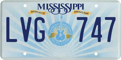 MS license plate LVG747