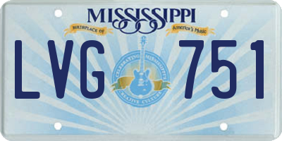 MS license plate LVG751