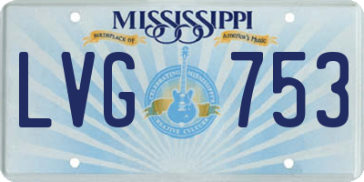 MS license plate LVG753