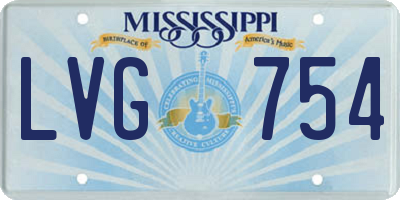 MS license plate LVG754