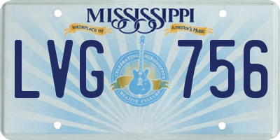 MS license plate LVG756