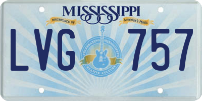 MS license plate LVG757