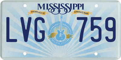 MS license plate LVG759