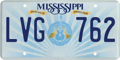 MS license plate LVG762