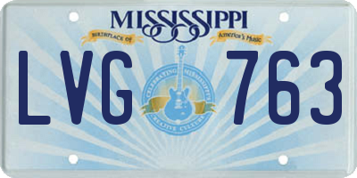 MS license plate LVG763
