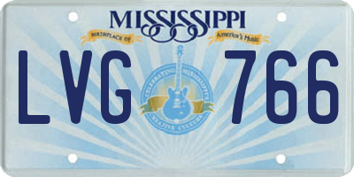 MS license plate LVG766