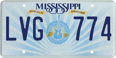 MS license plate LVG774