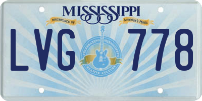 MS license plate LVG778