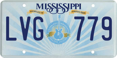 MS license plate LVG779