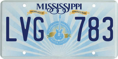 MS license plate LVG783