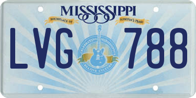 MS license plate LVG788