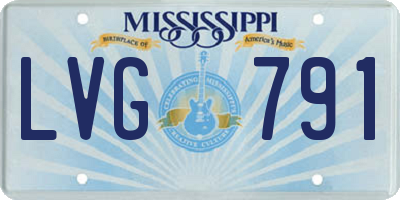 MS license plate LVG791