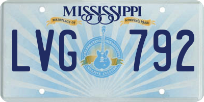 MS license plate LVG792