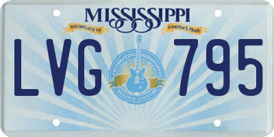 MS license plate LVG795