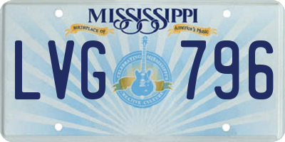 MS license plate LVG796