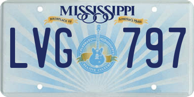 MS license plate LVG797