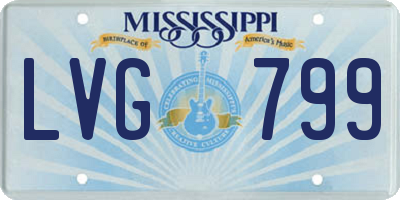 MS license plate LVG799