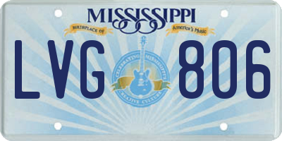 MS license plate LVG806