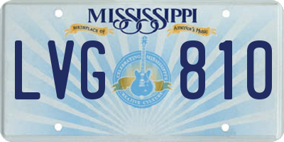MS license plate LVG810