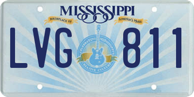 MS license plate LVG811