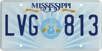 MS license plate LVG813
