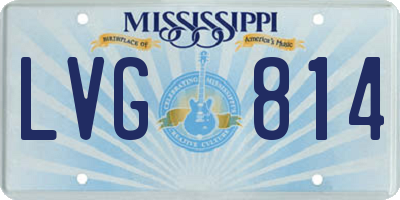 MS license plate LVG814