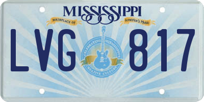 MS license plate LVG817