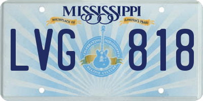 MS license plate LVG818