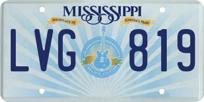 MS license plate LVG819