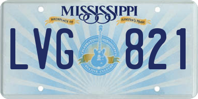 MS license plate LVG821
