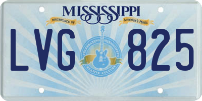 MS license plate LVG825