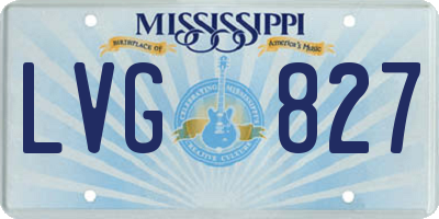 MS license plate LVG827