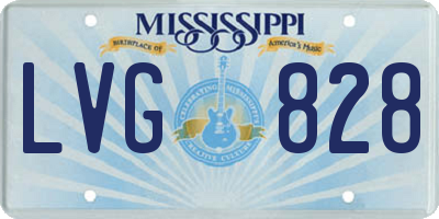 MS license plate LVG828