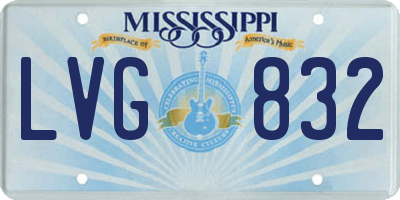 MS license plate LVG832