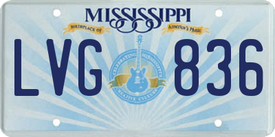MS license plate LVG836