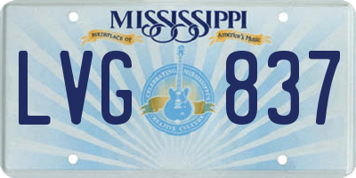 MS license plate LVG837