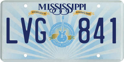 MS license plate LVG841