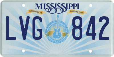 MS license plate LVG842