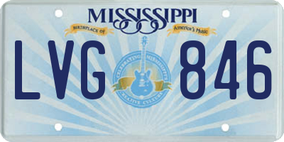 MS license plate LVG846