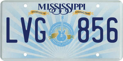 MS license plate LVG856