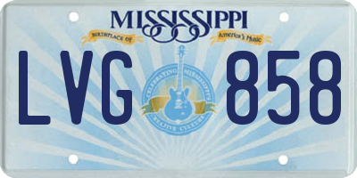 MS license plate LVG858