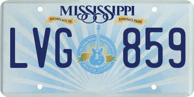 MS license plate LVG859